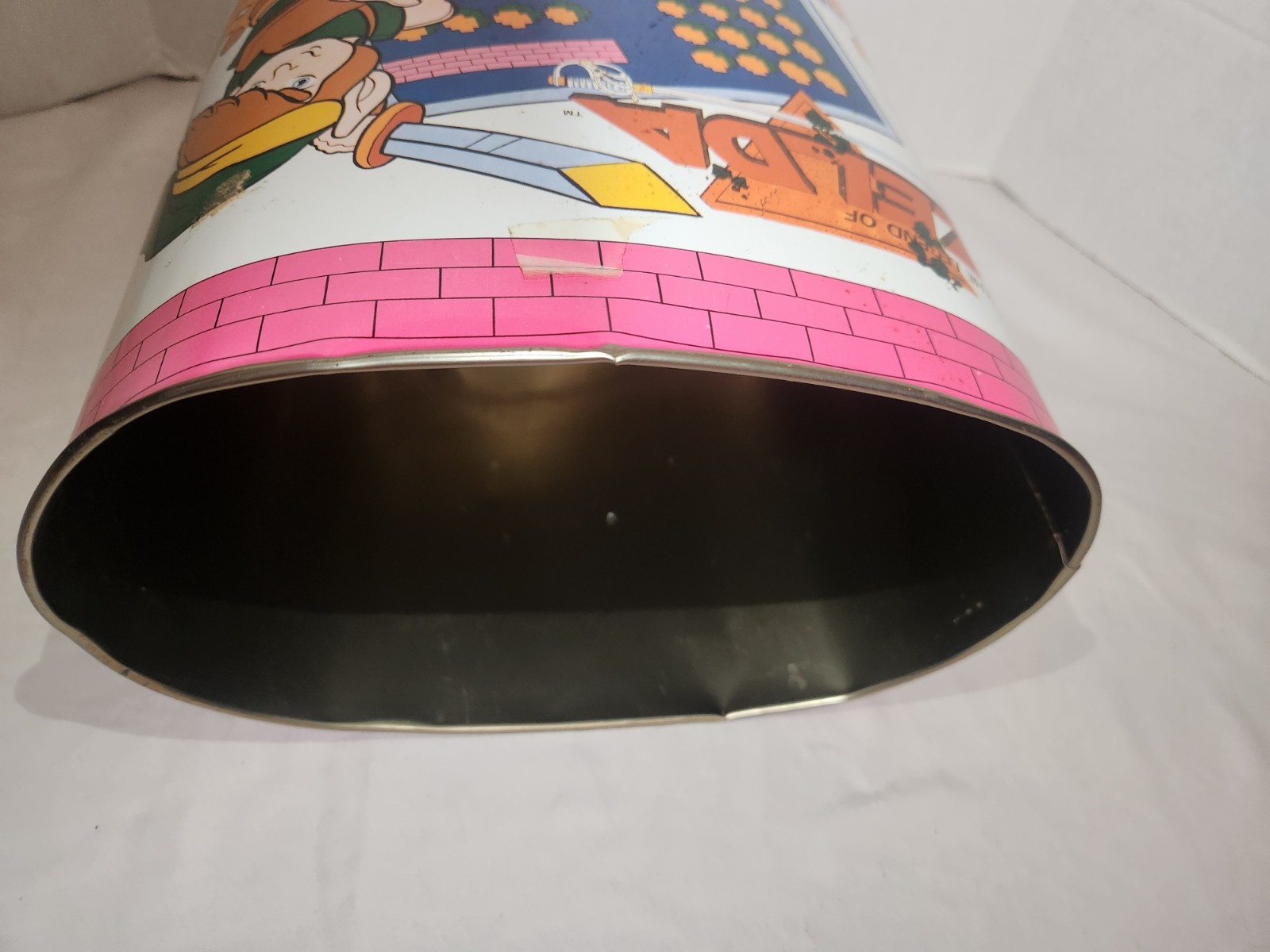 Vintage Rare 1988 Nintendo Legend of Zelda Metal Garbage / Collectible Trash Can