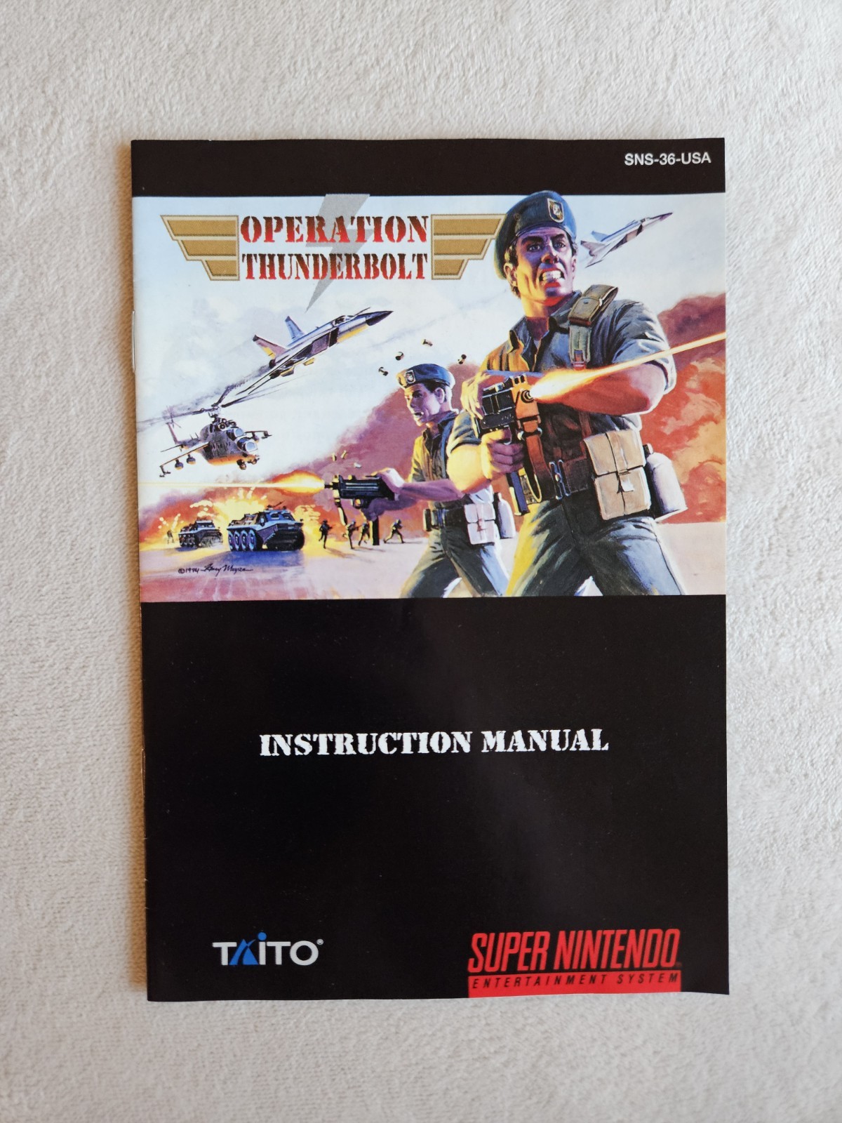 OPERATION THUNDERBOLT SNES SUPER NINTENDO COMPLETE IN BOX GREAT CONDITION!