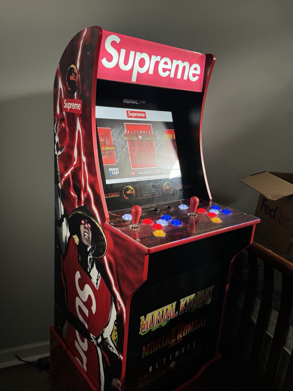 Supreme x Arcade1Up Mortal Kombat Arcade Cabinet #1575/2400 w/ Original Box