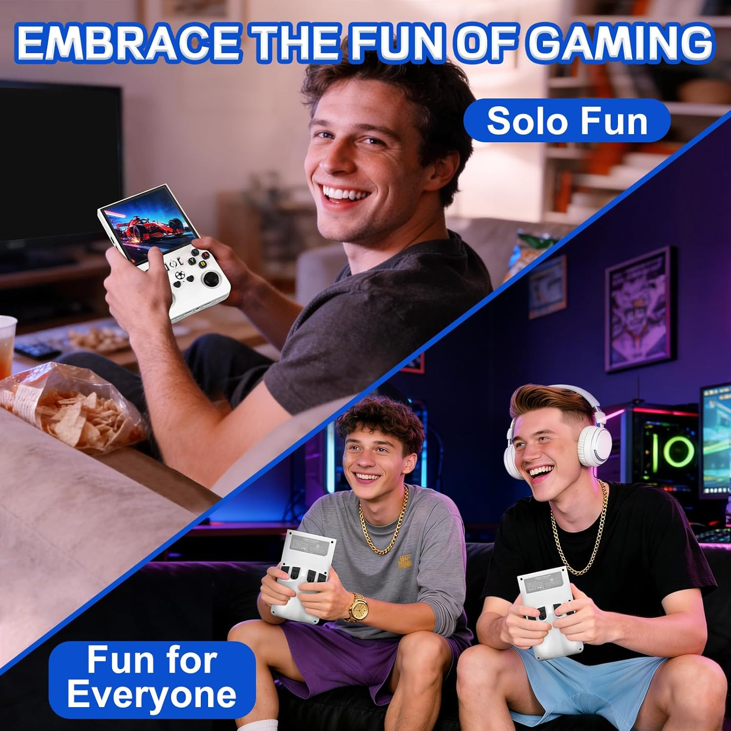 R36MAX Handheld Game Console – 4.0-Inch Screen, Support 22000+Classic Games,128G