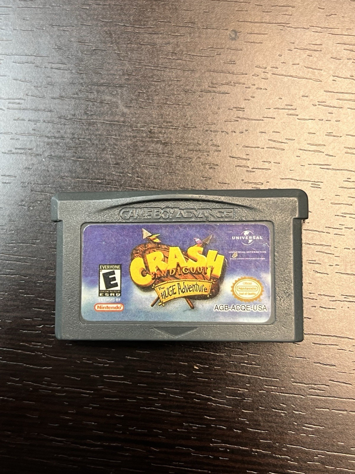 Crash Bandicoot: The Huge Adventure Gameboy advance Tested & Working Cartridge