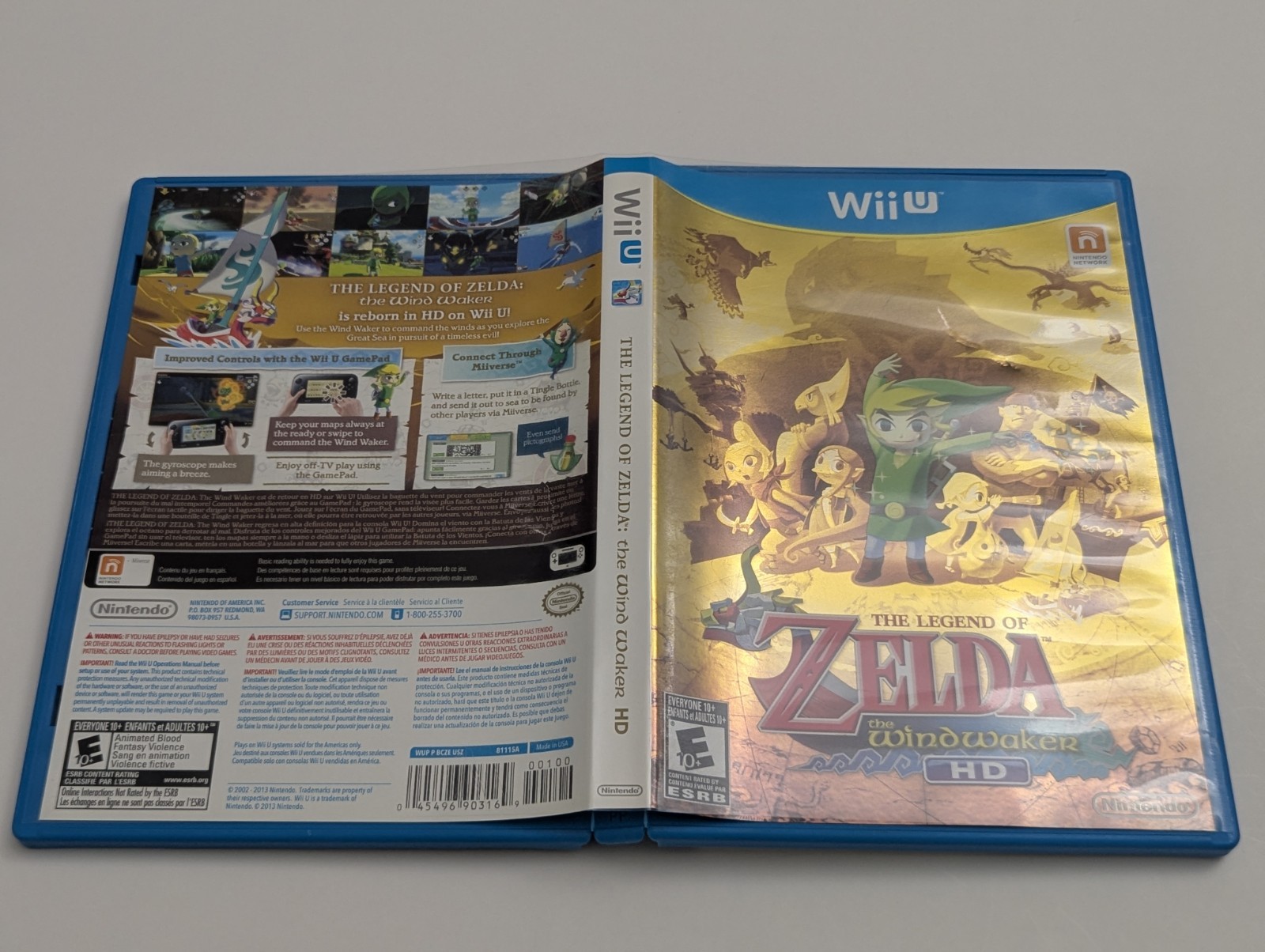 The Legend of Zelda: The Wind Waker HD (Nintendo WII U, 2013) Artwork Damage