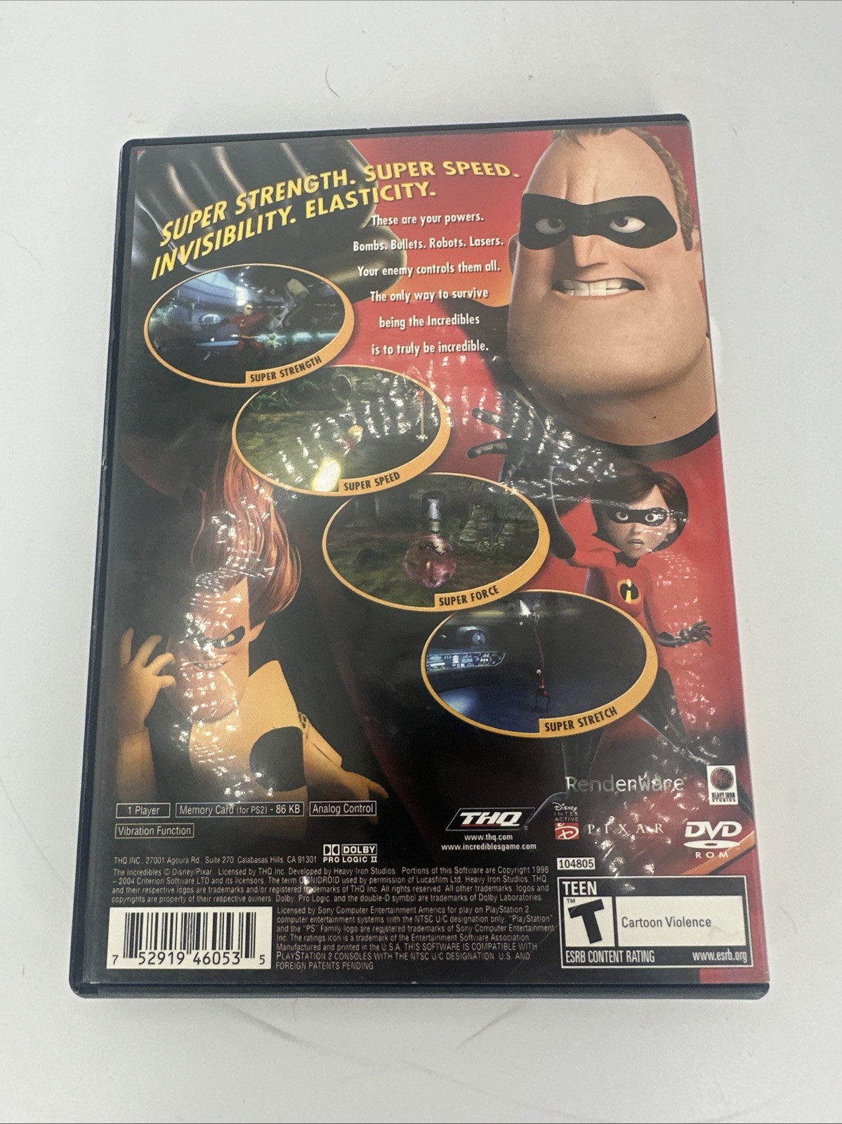 The Incredibles (Sony PlayStation 2, 2004) Disney Pixar