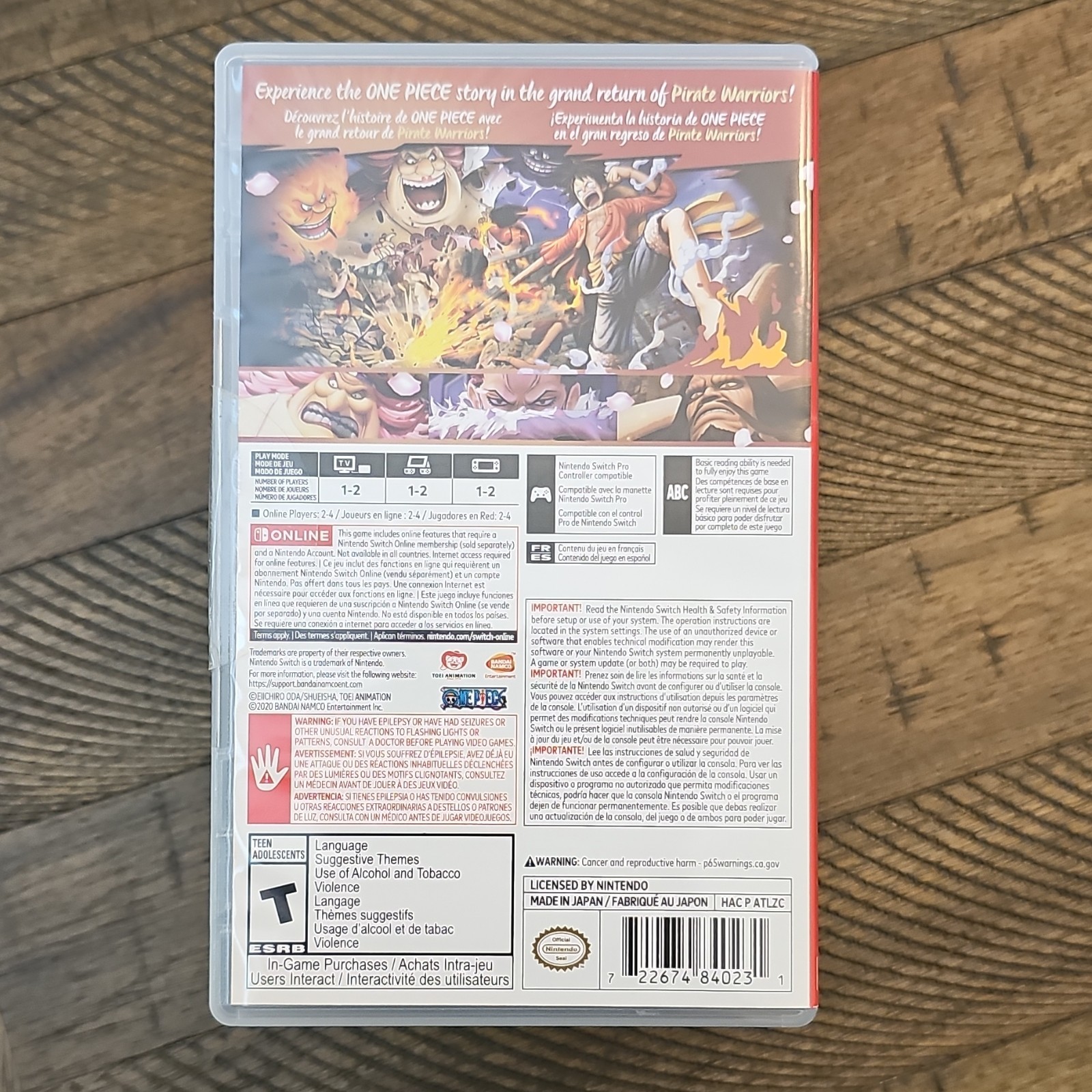 Bandai Namco One Piece: Pirate Warriors 4 Nintendo Switch Action/Adventure PAL