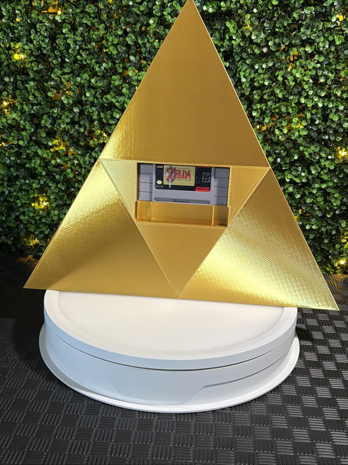Zelda Link to the Past Triforce SNES Super Nintendo Game Cartridge Display Stand