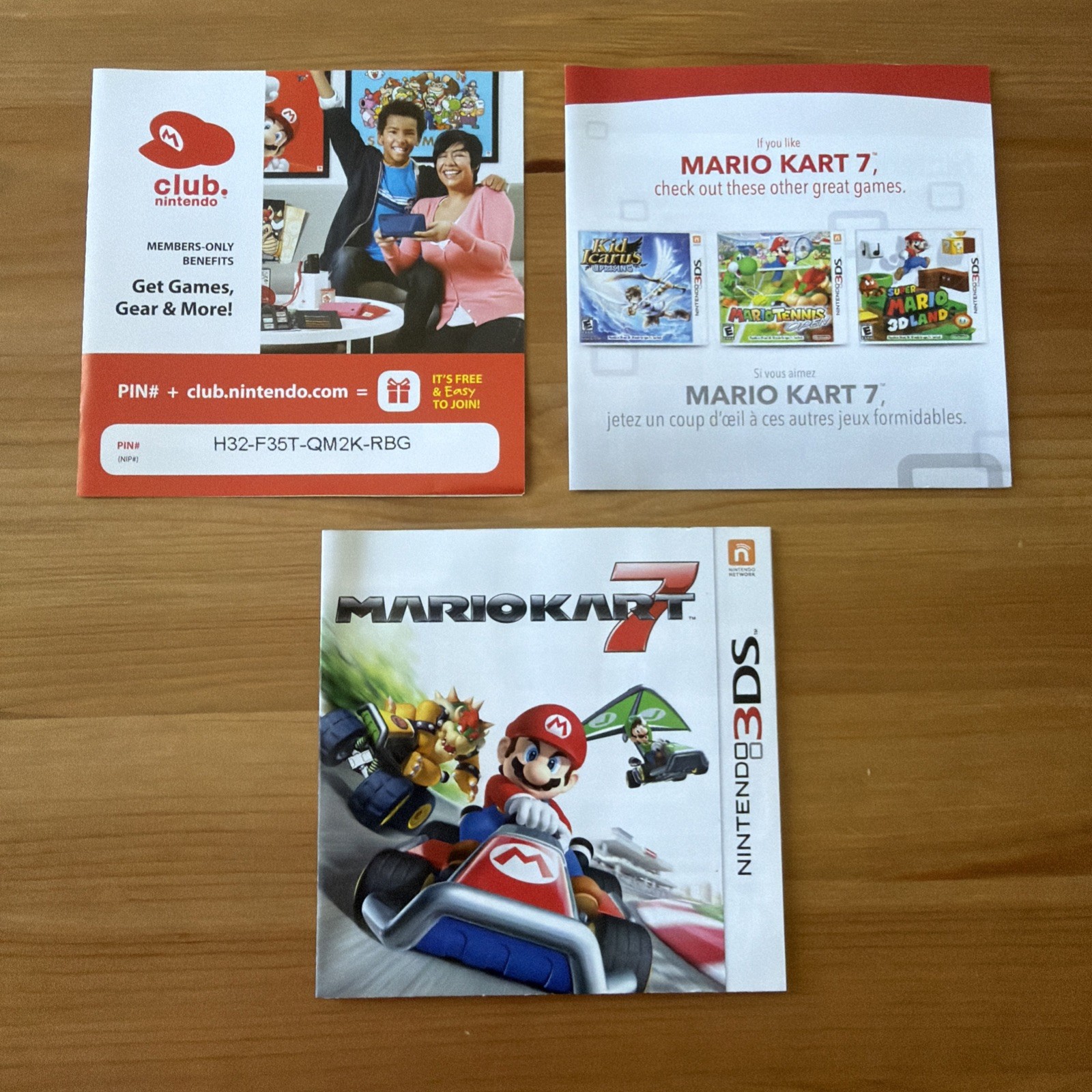 Mario Kart 7 Nintendo 3DS Case and Manual Only No Game