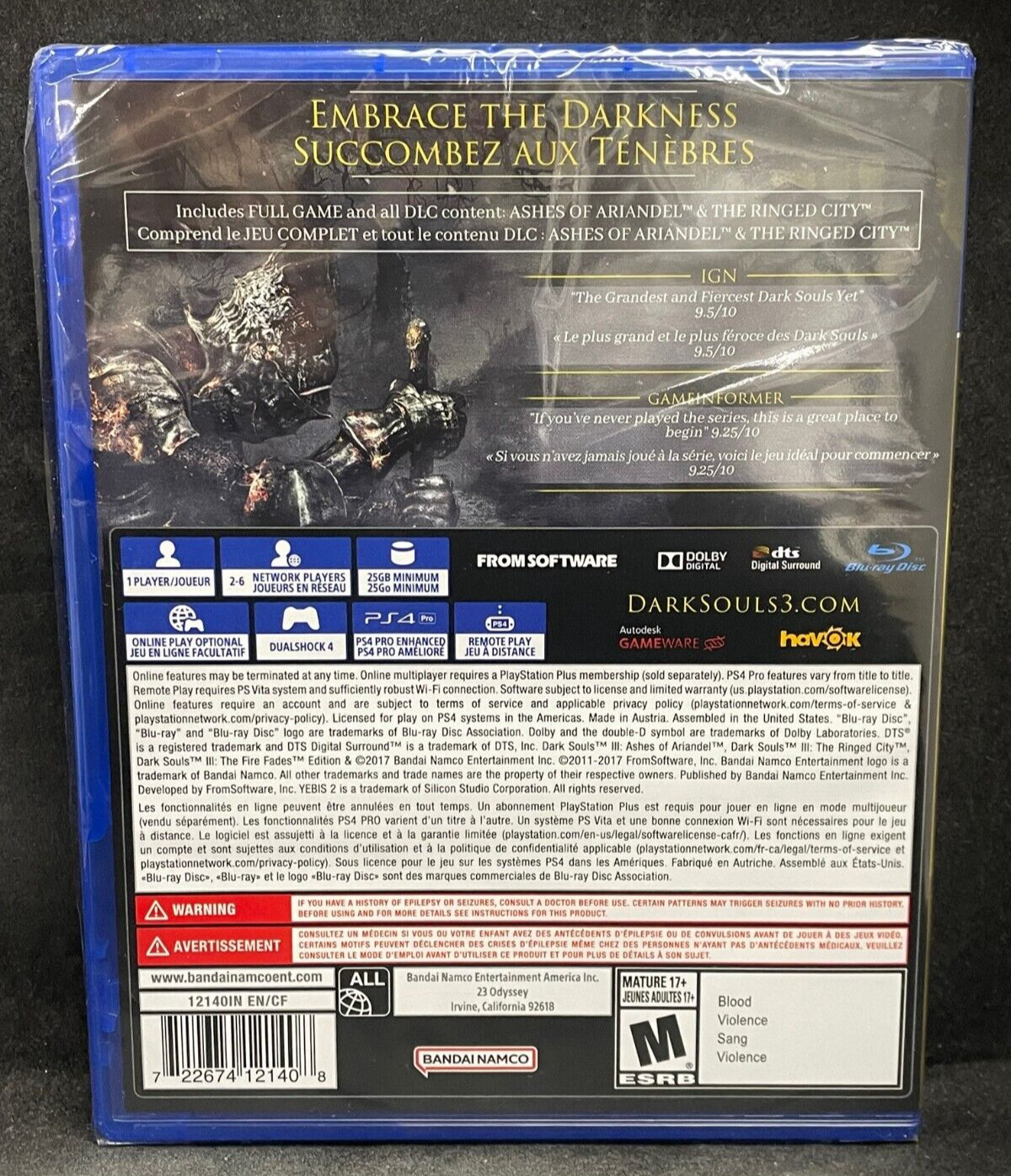 Dark Souls III: The Fire Fades Edition Complete Edition(PlayStation 4) BRAND NEW