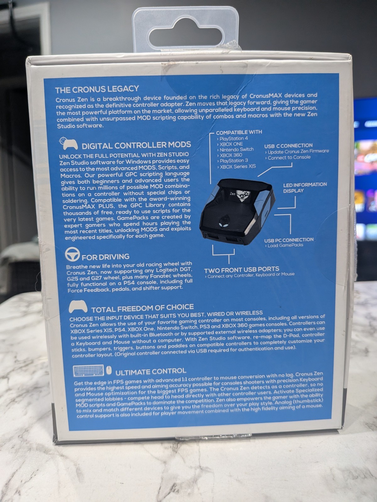 Cronus Zen Console Gaming Adapter Black for PS4 Xbox One Switch Series X|S
