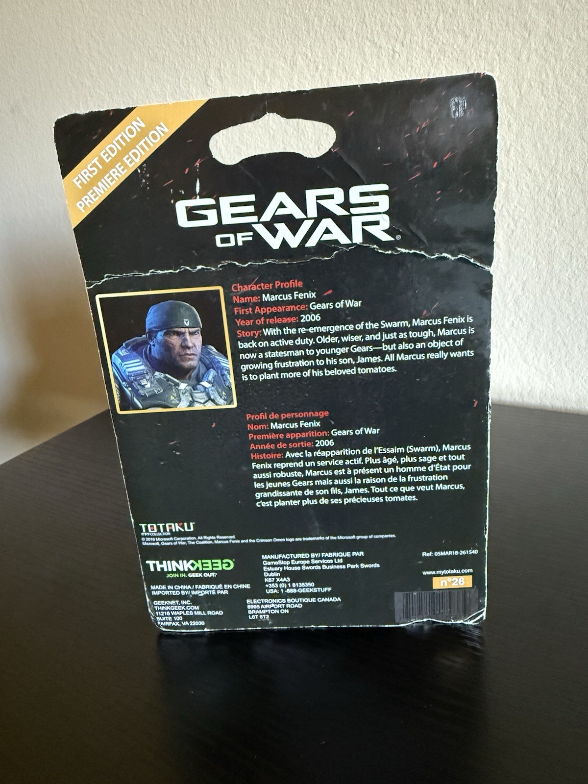 Totaku Collection Gears of War Marcus Fenix #26 First Edition Figure 2018