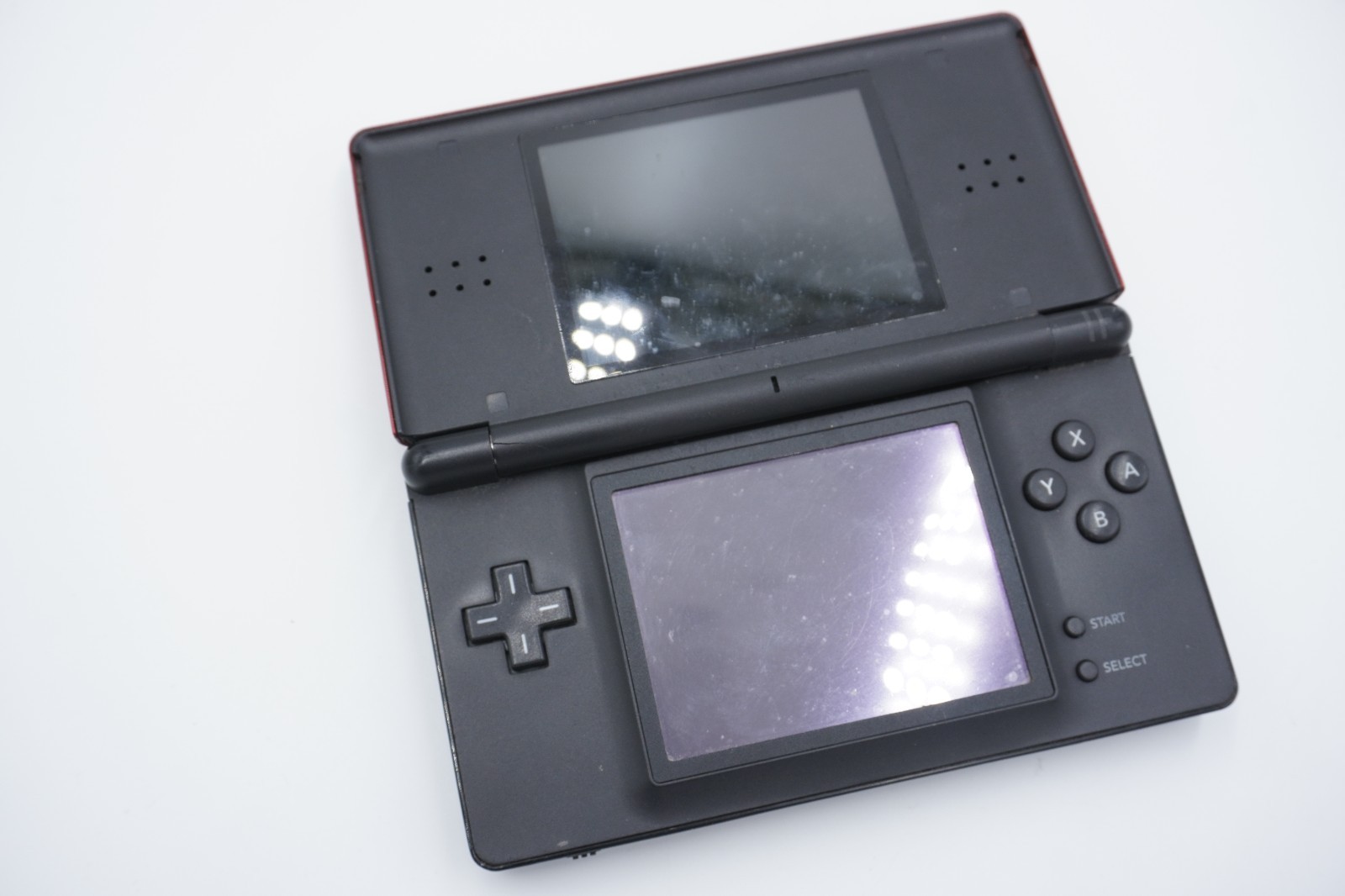 BROKEN Nintendo DS Lite Crimson Handheld Console ONLY – Red/Black *READ*
