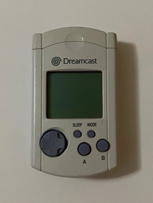 Sega Dreamcast Visual Memory Unit VMU HKT-7000 Card – LIGHT GRAY, CLEANED TESTED