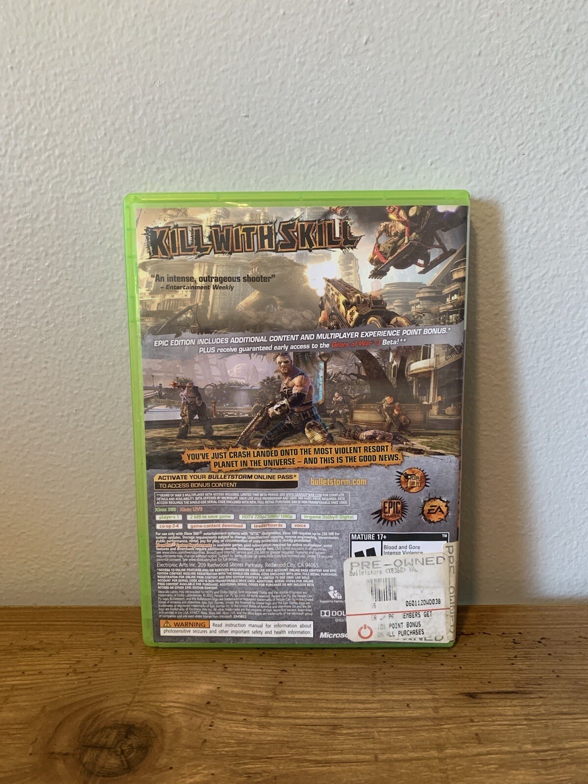 Bulletstorm Epic Edition – Xbox 360 – Great Condition – Tested