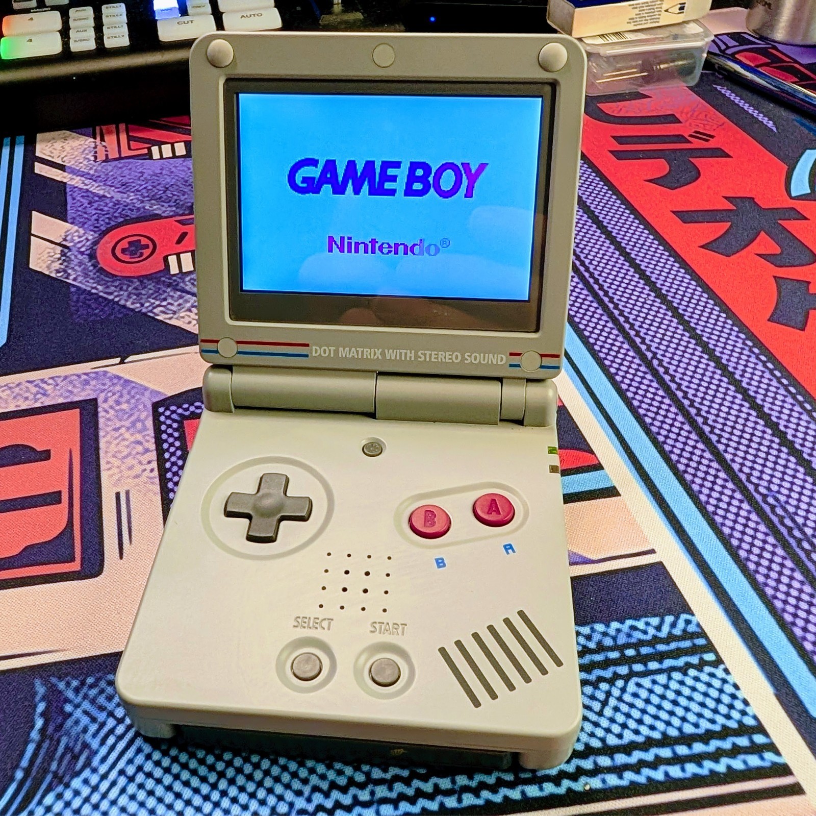 Nintendo Game Boy Advance SP IPS Backlit Screen New Shell Battery DMG Style