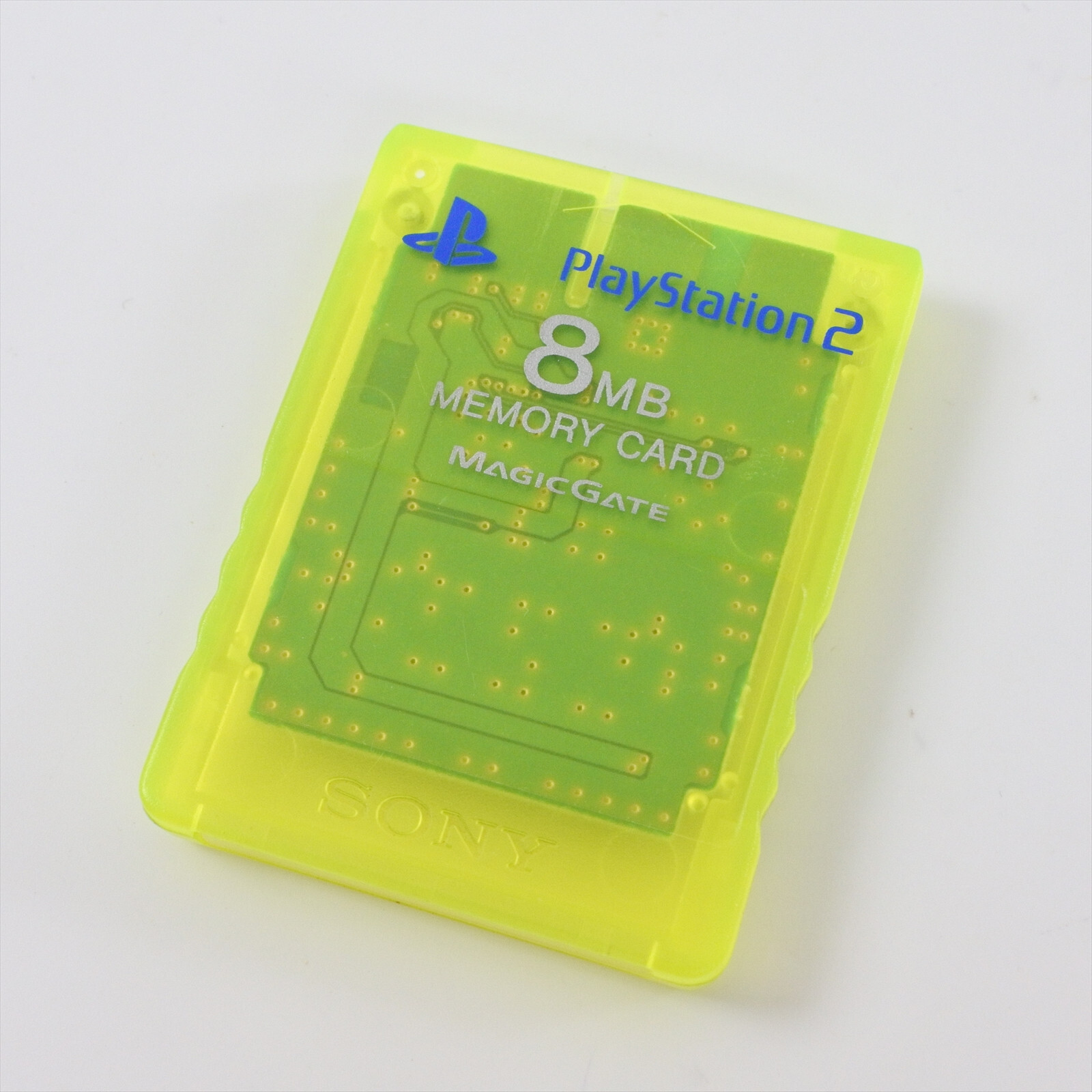 PS2 Memory Card LEMON YELLOW 8MB Playstation 2 SONY Official Mde in JAPAN 2344