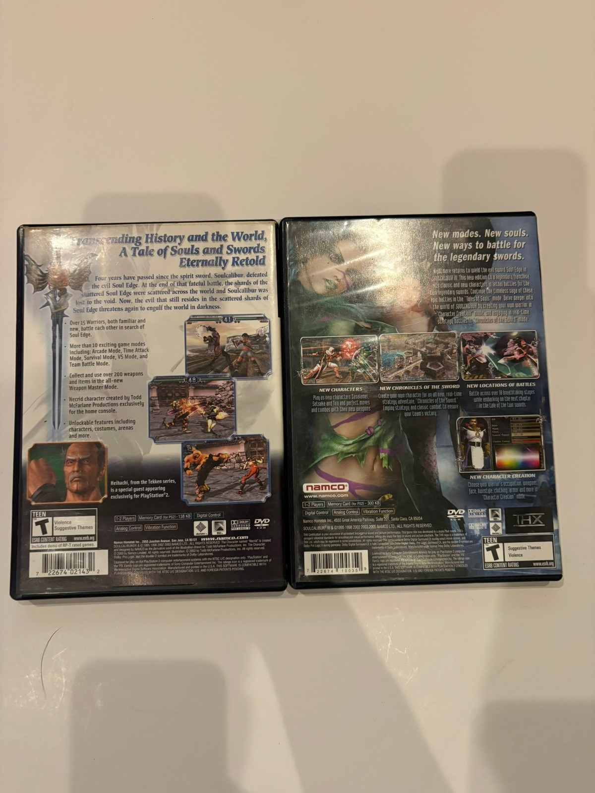 Soul Calibur 2 And 3 Sony PlayStation 2 Black Label ~ Bundle Lot Of 2 PS2 Games