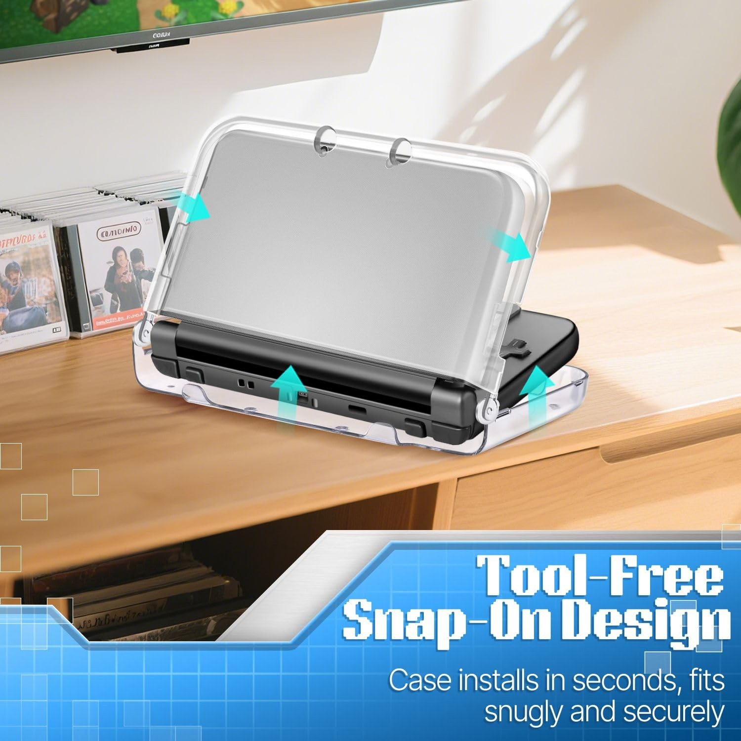 TNP Case Compatible with NEW Nintendo 3DS XL LL 2015 – Ultra Clear Crystal Tr…