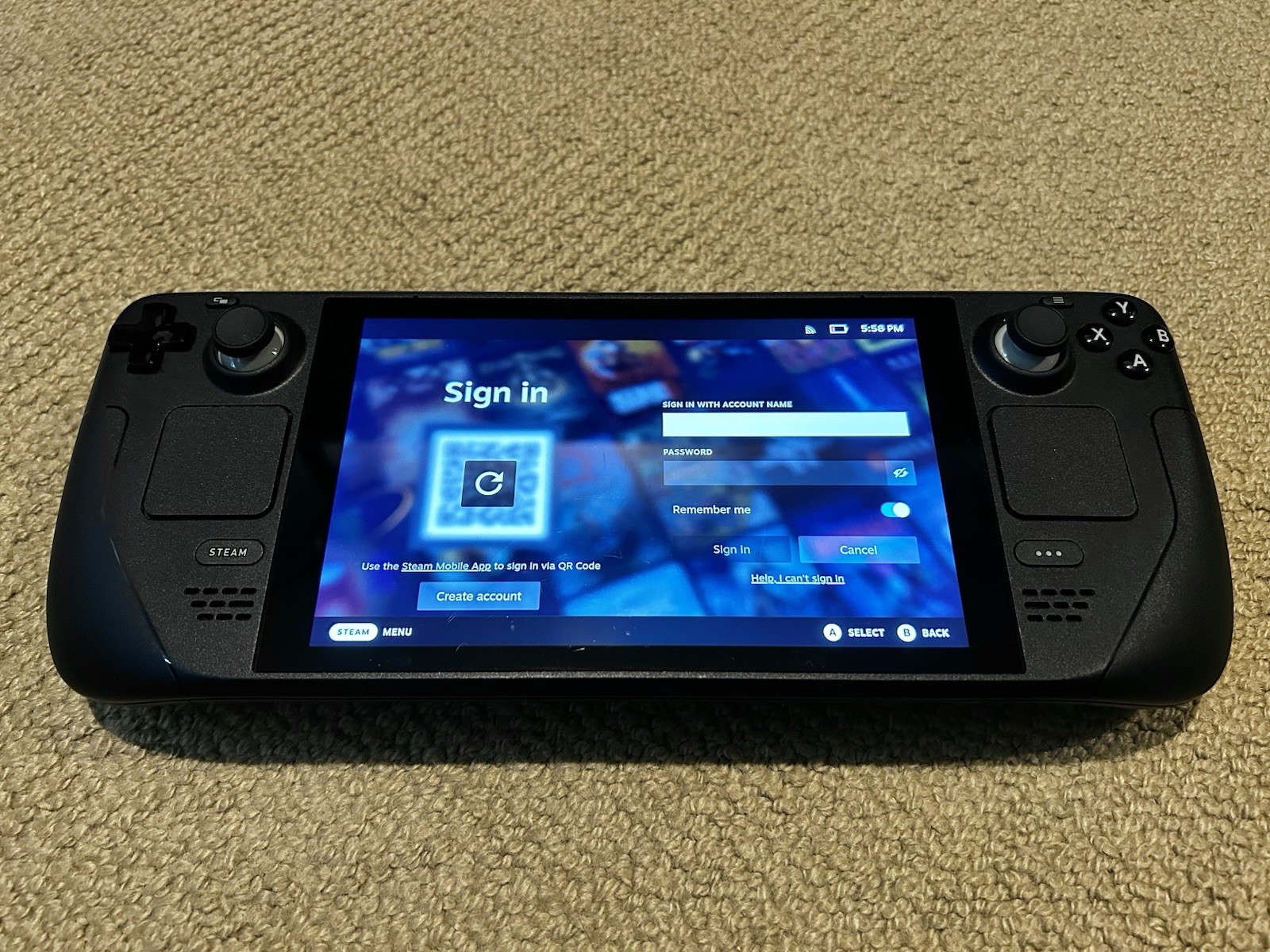 Valve Steam Deck 64GB LCD Handheld w/Case, Power Cable, 3rd Party Dock, 256GB SD