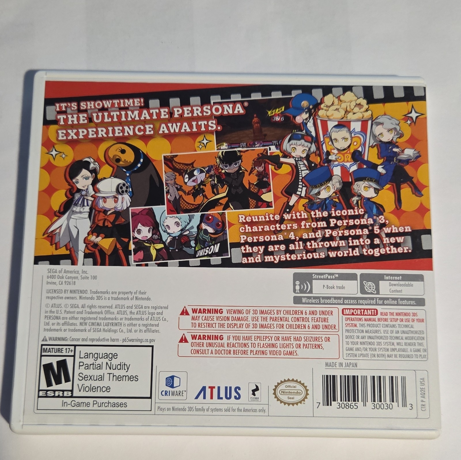 Persona Q2: New Cinema Labyrinth — Launch Edition (Nintendo 3DS, 2019)