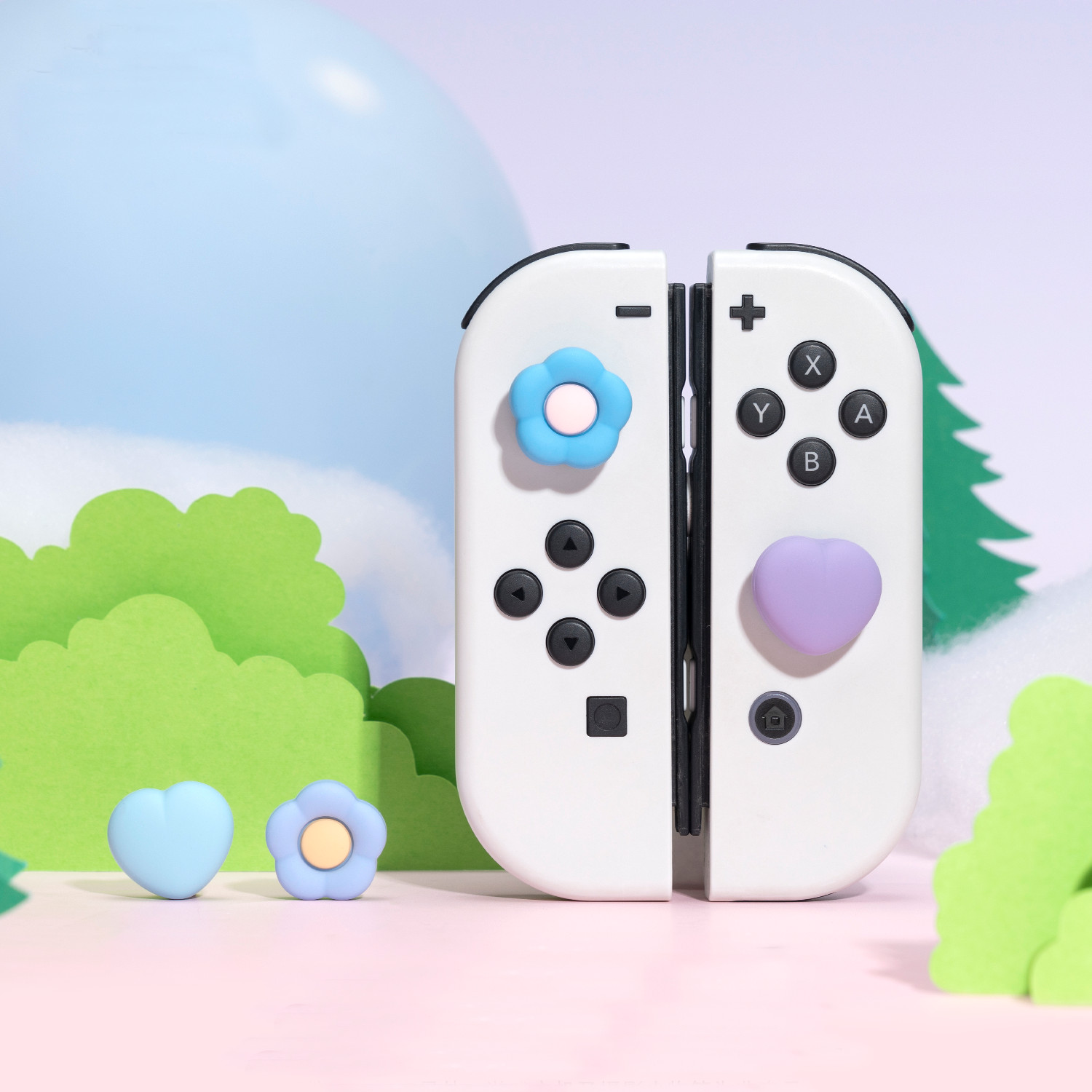 GeekShare Joystick Cap Cover Analog for Nintendo Switch/NS OLED/Lite Flowers