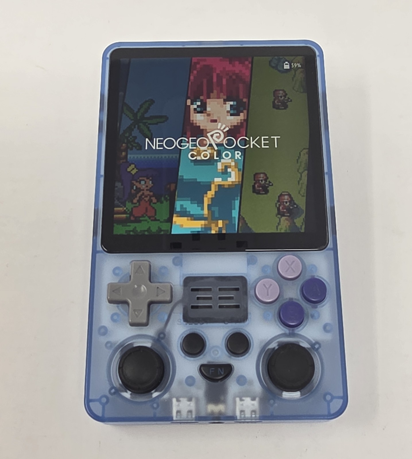 Powkiddy RGB20SX Clear Blue Linux Retro Handheld Game Console ROCKNIX 1:1