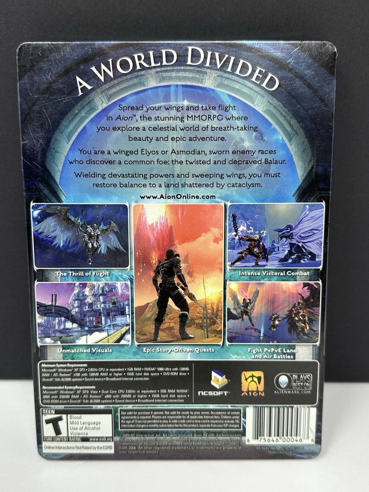 Aion (PC, 2009 CIB Steelbook Case) Complete w Manual Q8