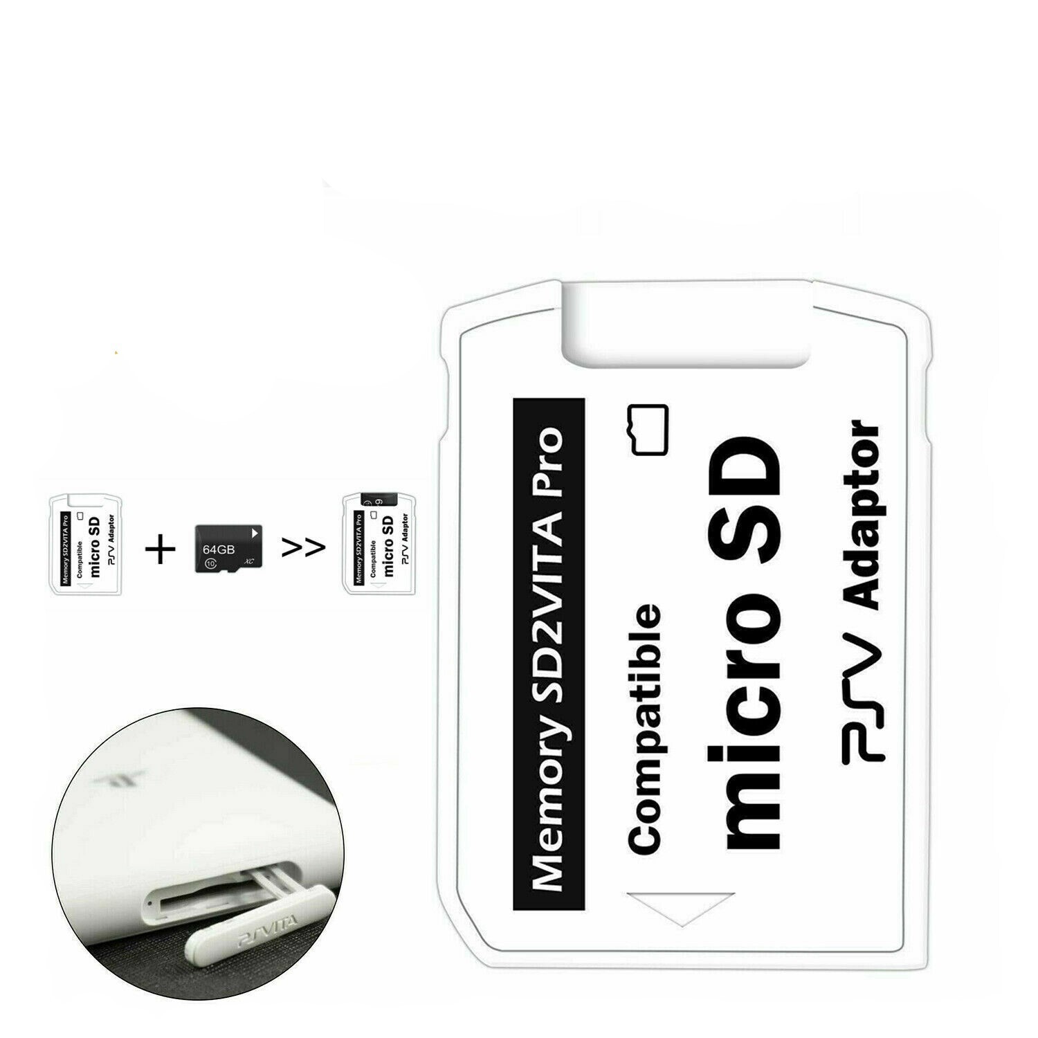 V7.0 SD2VITA Micro SD Support TF Memory Card 32GB 64GB 128GB 256GB For PSVita