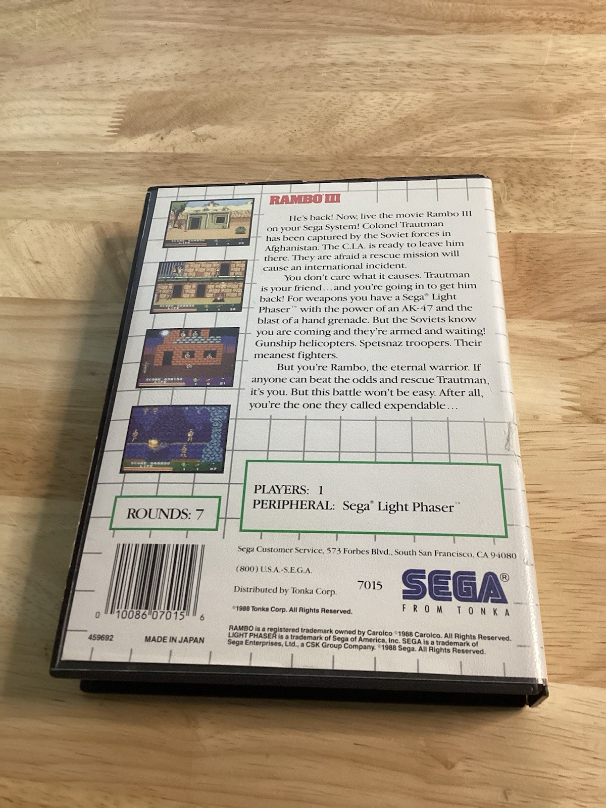 Rambo III Sega Master CIB Complete TESTED