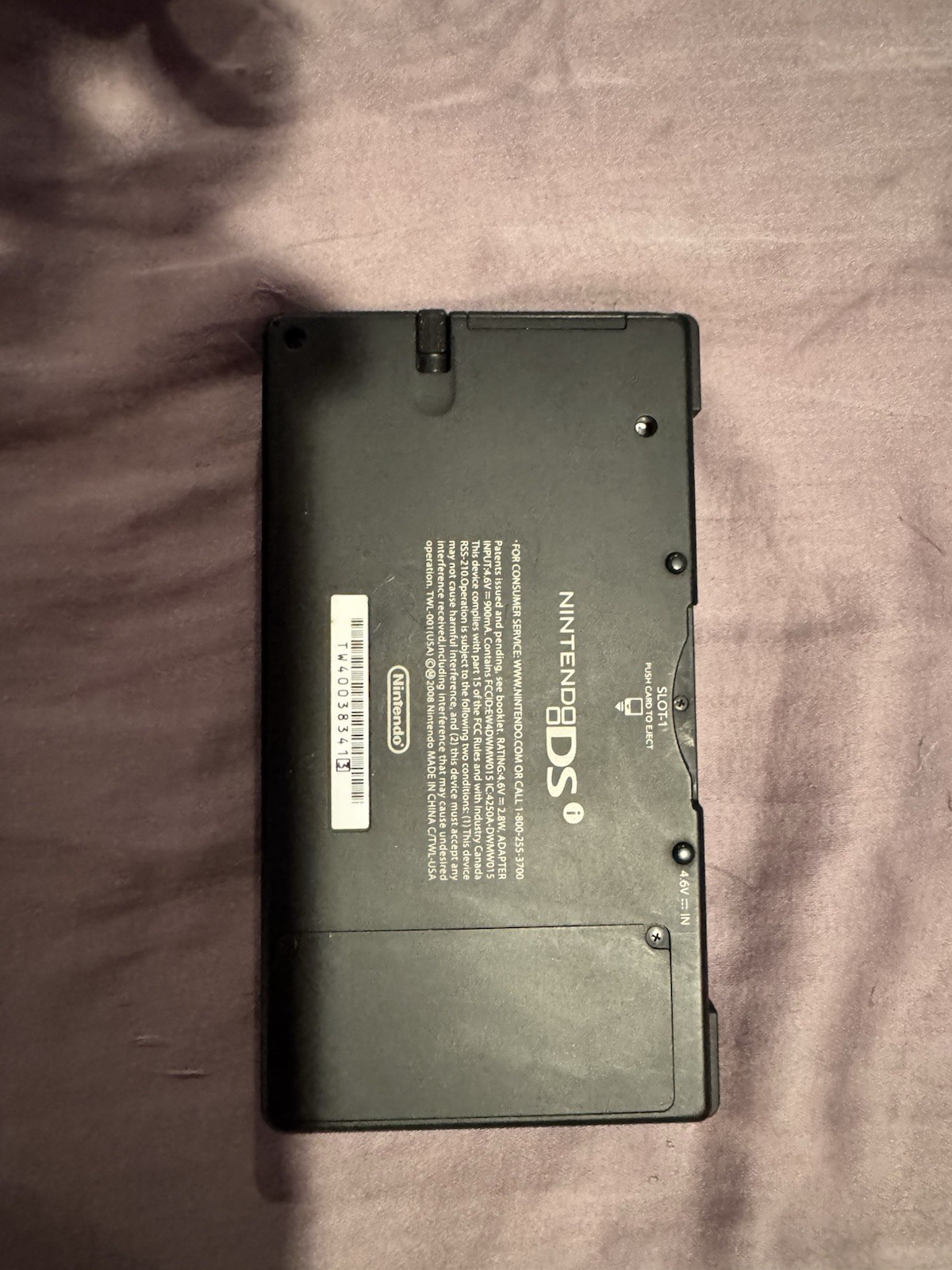 Nintendo DSi Black Touchscreen Handheld Console 256MB Region Free w/ Cable