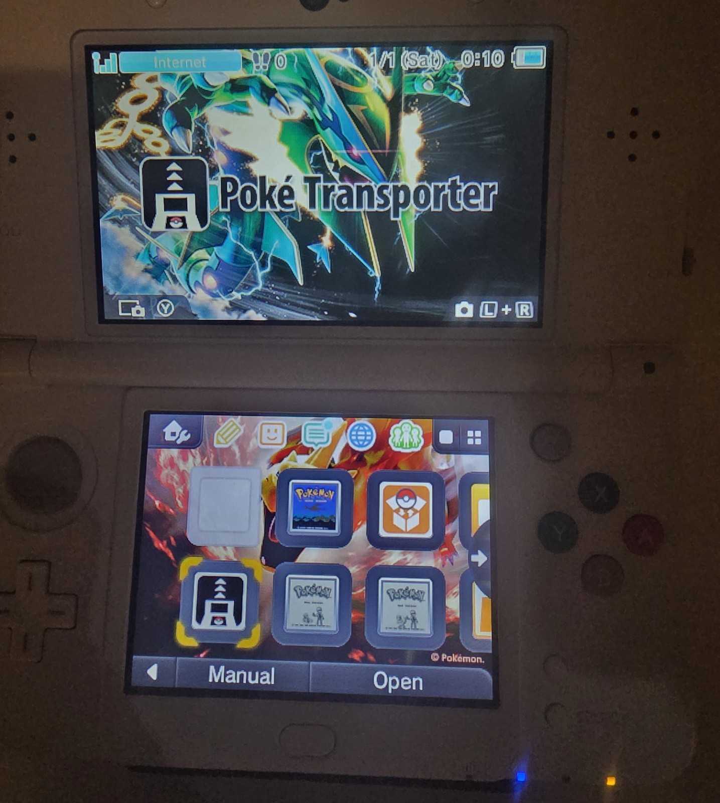 💥 New Nintendo 3DS Pokemon 20th Anniversary Edition System Box Plates Red Blue