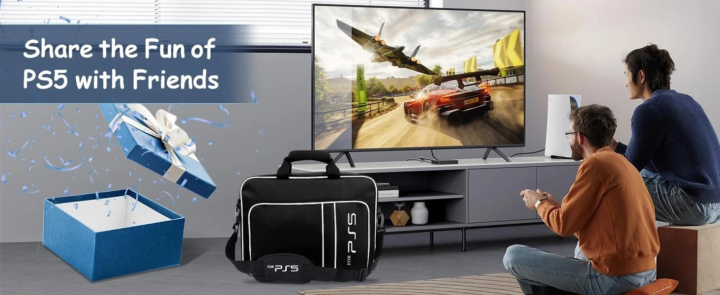 Ps5 Travel Case, Protective Bag for Console, Controllers, Games & Headset