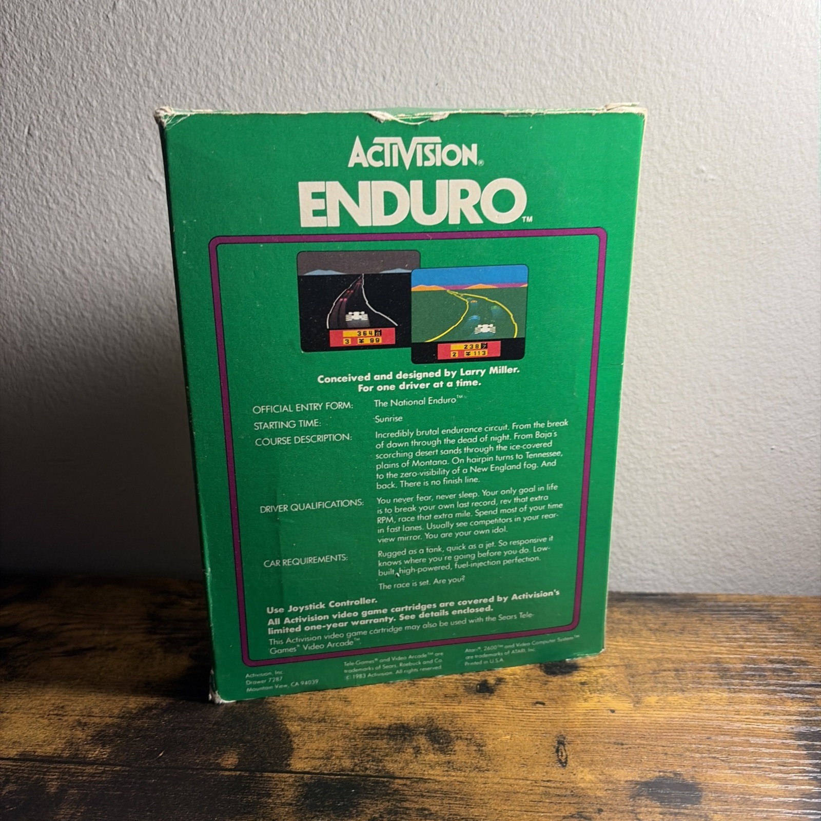 Enduro (Atari 2600, 1983) Complete In Box CIB w/ Manual & Paperwork