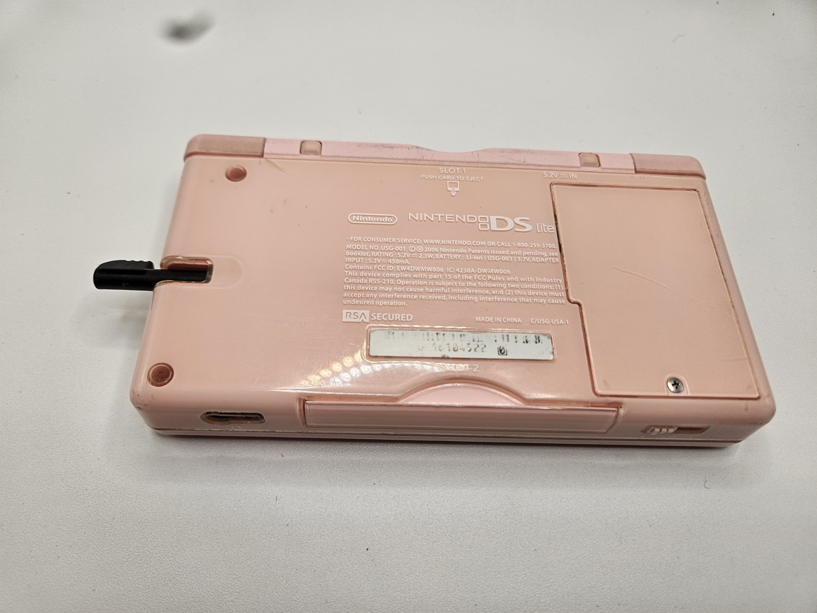 Nintendo DS Lite Pink Console W/ Charger & 9 GBA Games *Tested Pls Read