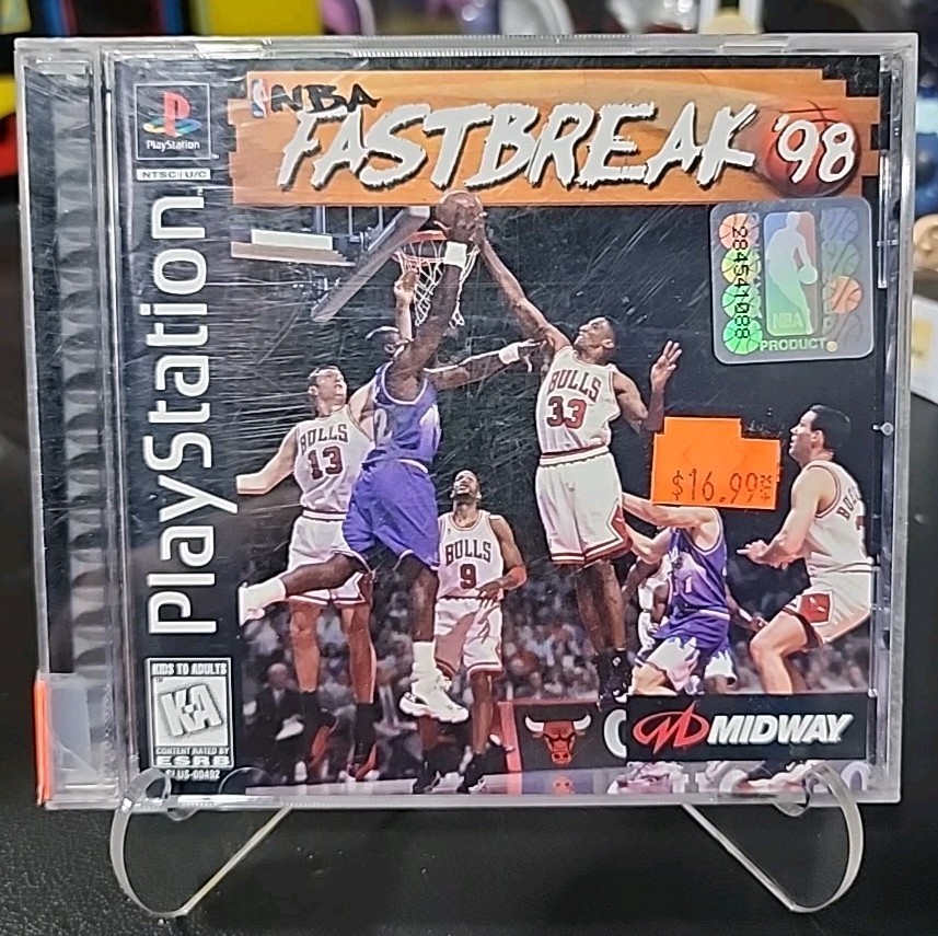 Playstation 1 NBA Fastbreak ’98 1997 Basketball Game CIB