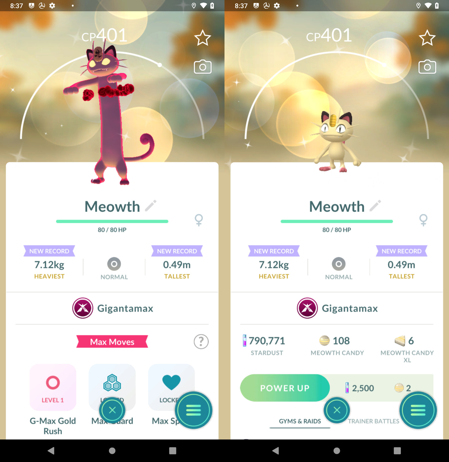 Shiny Gigantamax Meowth | Tr-de Registered 20K Dust
