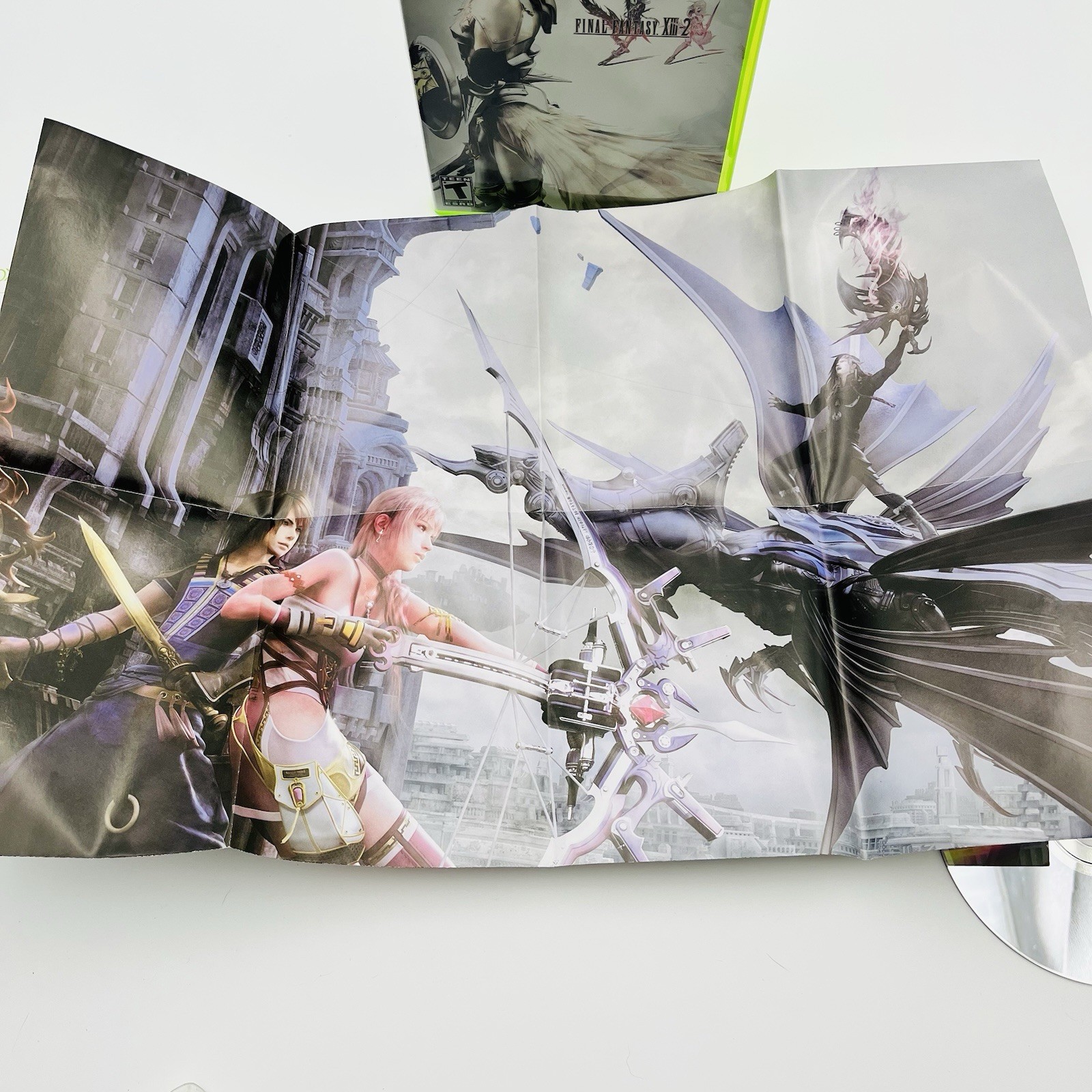 Final Fantasy XIII-2 (Microsoft Xbox 360) Complete w/ Manual, Poster & Reg. Card