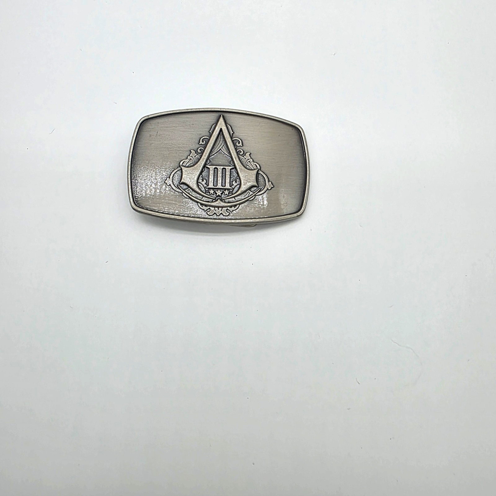 Assassins Creed Belt Buckle III 3 Limited Collector’s Edition Silver Tone Logo