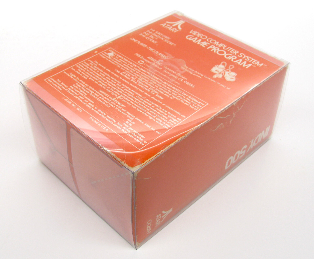 5X CLEAR PLASTIC PROTECTIVE BOX SLEEVE FOR ATARI 2600 BIG INDY 500 (SIZE D)