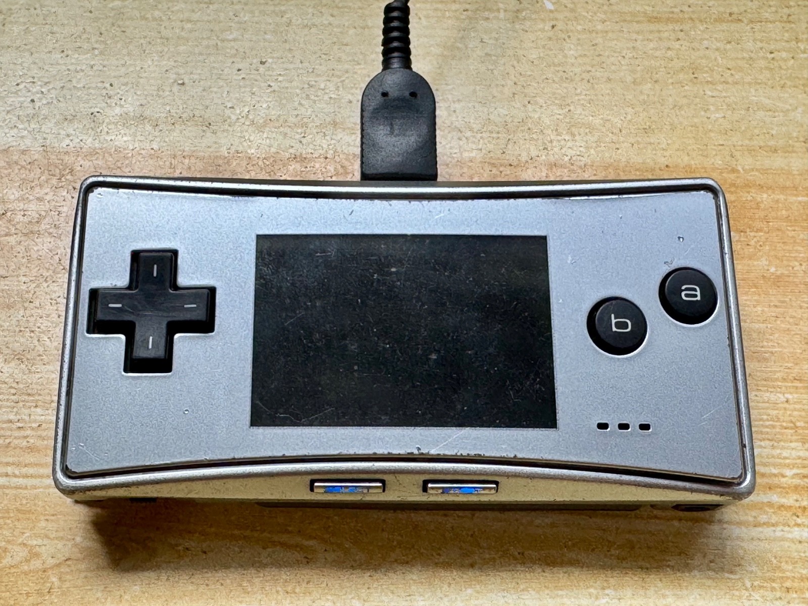 Nintendo Gameboy Micro OXY-001 Ice Metallic Steel Silver Handheld System Console