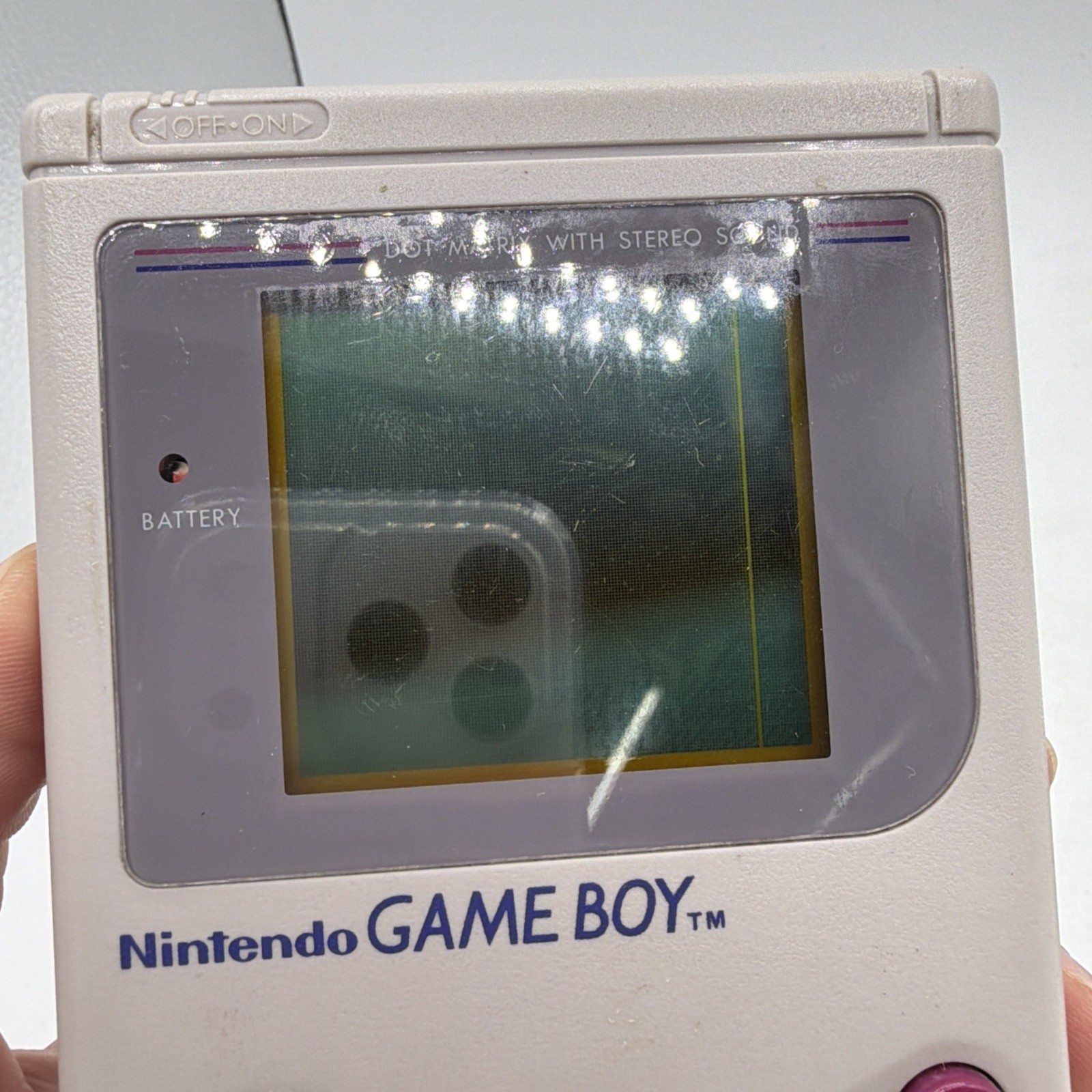 Authentic & Tested Nintendo Game Boy Gray Console Working (Read) 3 Games