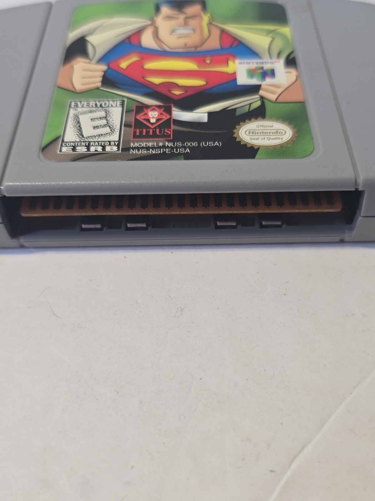 Superman Nintendo 64 Titus Adventure E-Everyone USA Game Cartridge