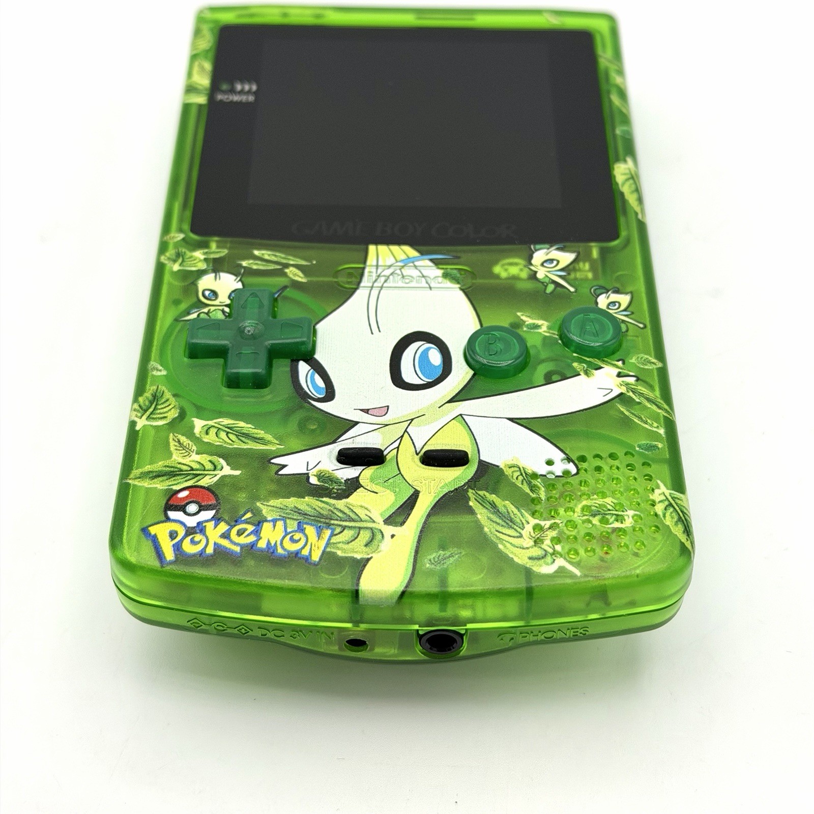 Nintendo Game Boy Color GBC Backlit Q5 IPS Console Celebi Green Pokemon UV