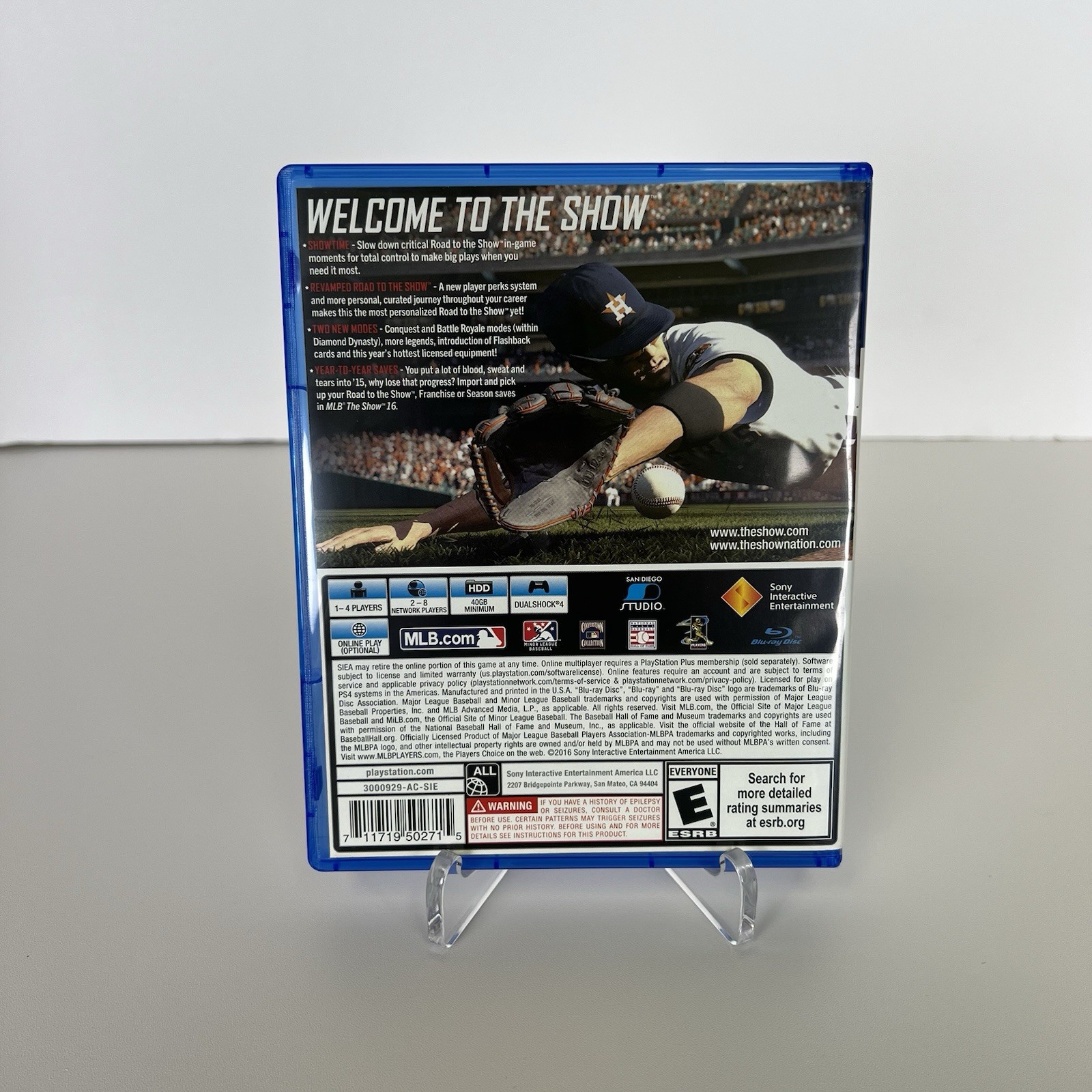 MLB: The Show 16 (Sony PlayStation 4, 2016) PS4 Disc & Case