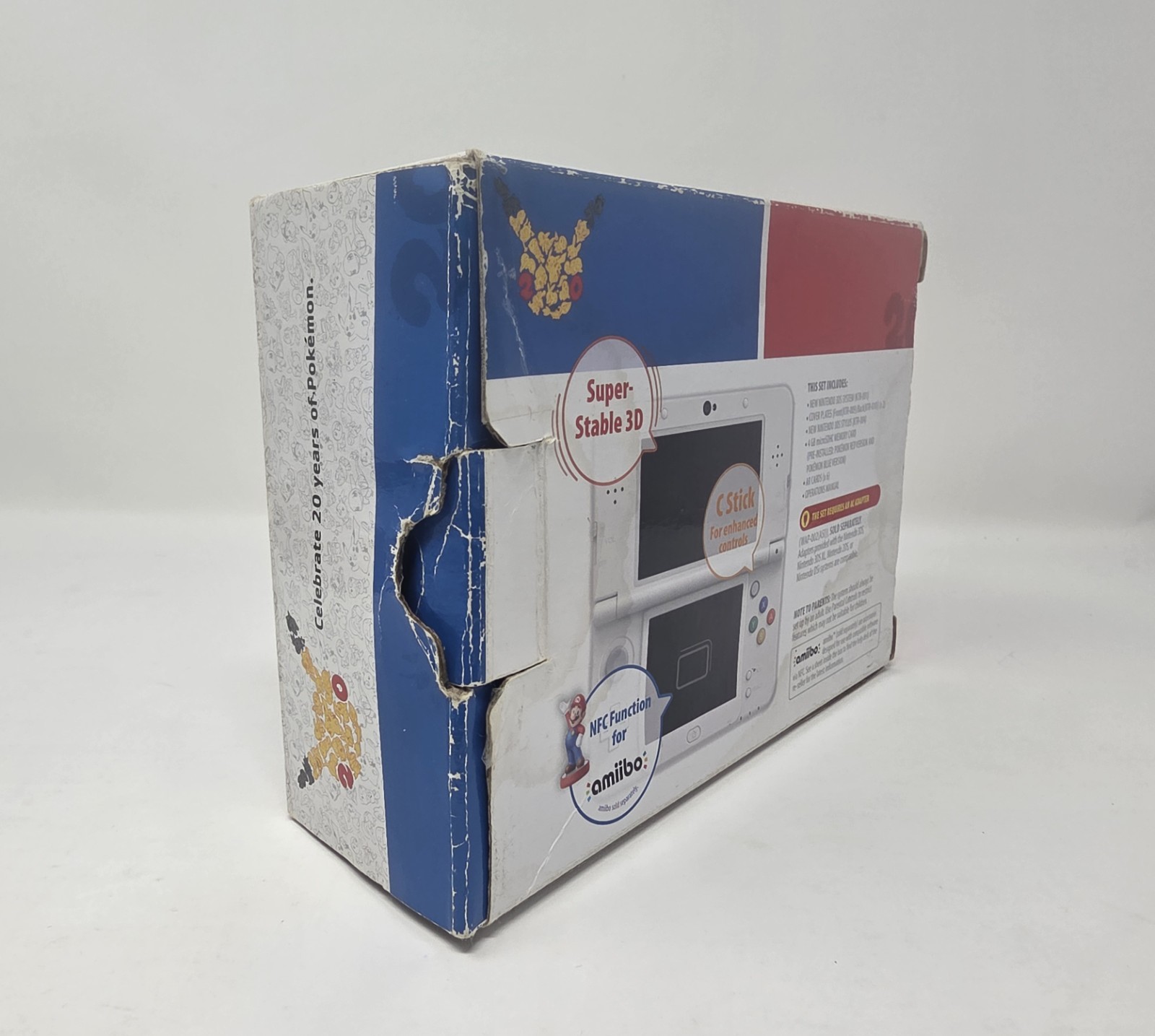 💥 New Nintendo 3DS Pokemon 20th Anniversary Edition System Box Plates Red Blue