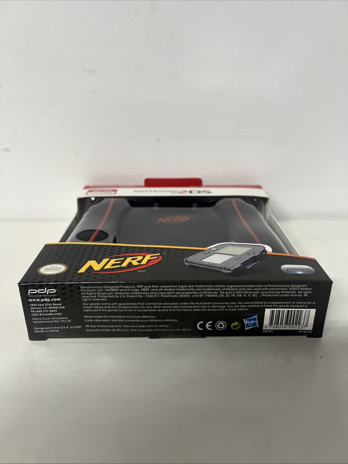 New – Red & Black Nerf Protective Armor Case Hand Grip Handle – NINTENDO 2DS