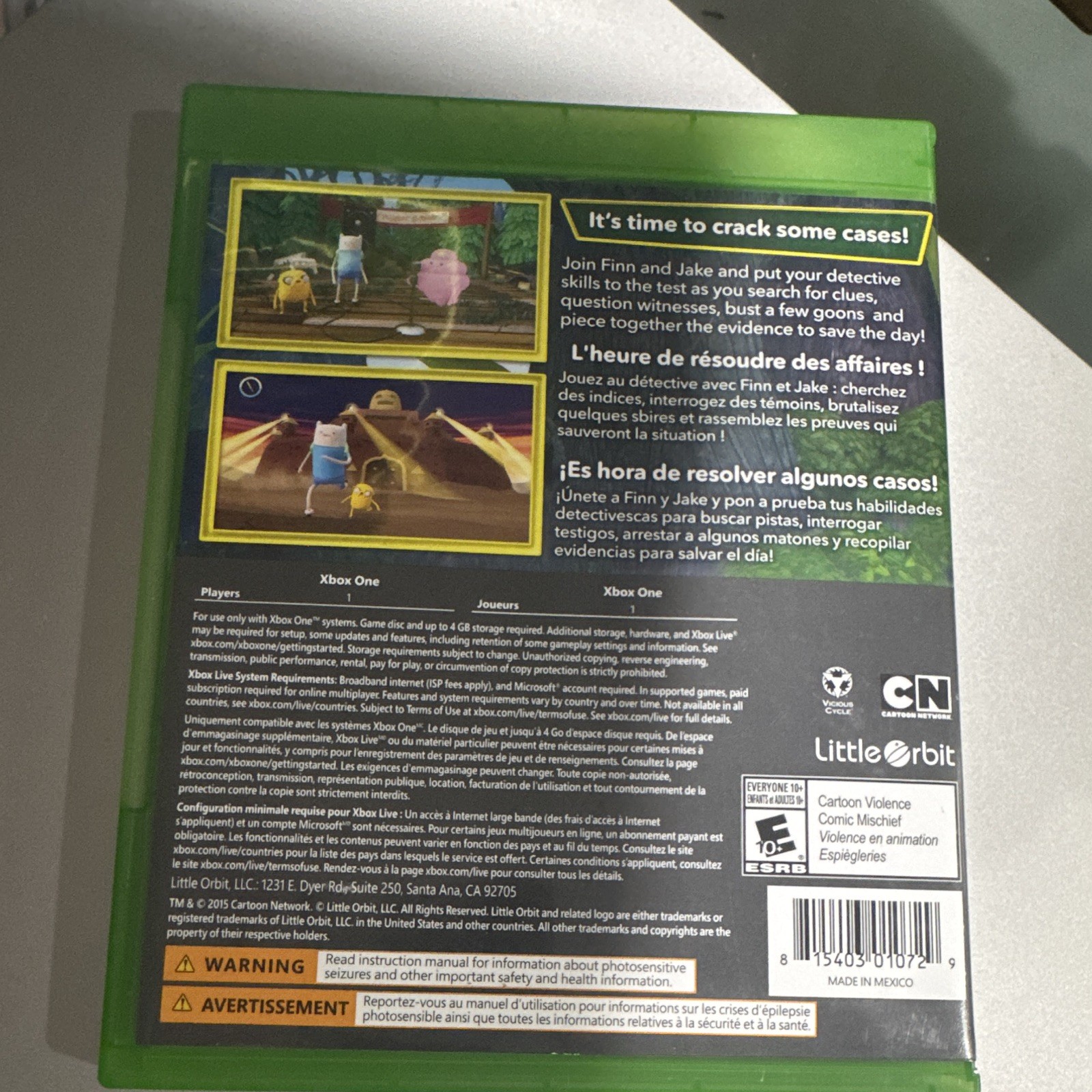 Adventure Time: Finn & Jake Investigations – Xbox One, Little Orbit, E10+