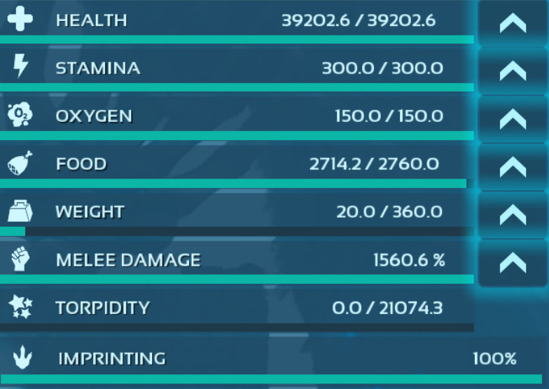 Ark Survival Ascended PVE Aberrant Megalosaurus, PAIR Dark Tron eggs, lvl 362