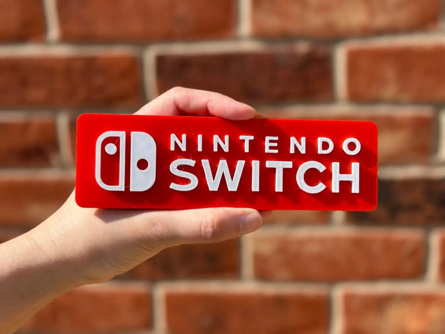 Nintendo Switch Sign 3D Printed Logo Game Room Decor Collectible Shelf Display