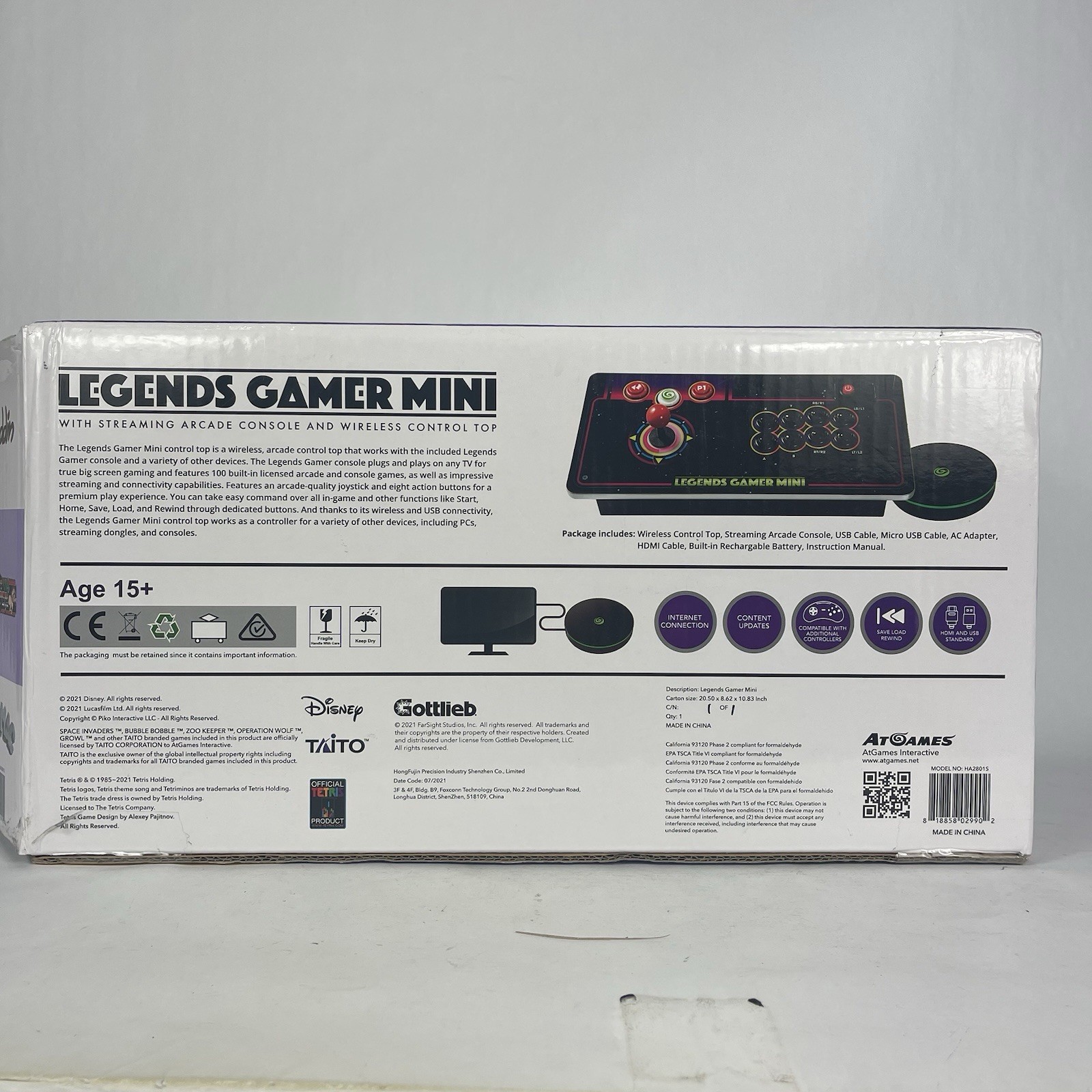 At Games Legends Gamer Mini Built-in 100 Games No AC Adapter Extras Code Used