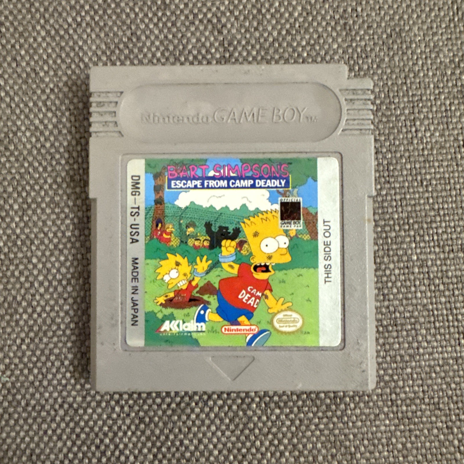 Bart Simpson’s Escape From Camp Deadly (Nintendo Game Boy, 1989) CART ONLY