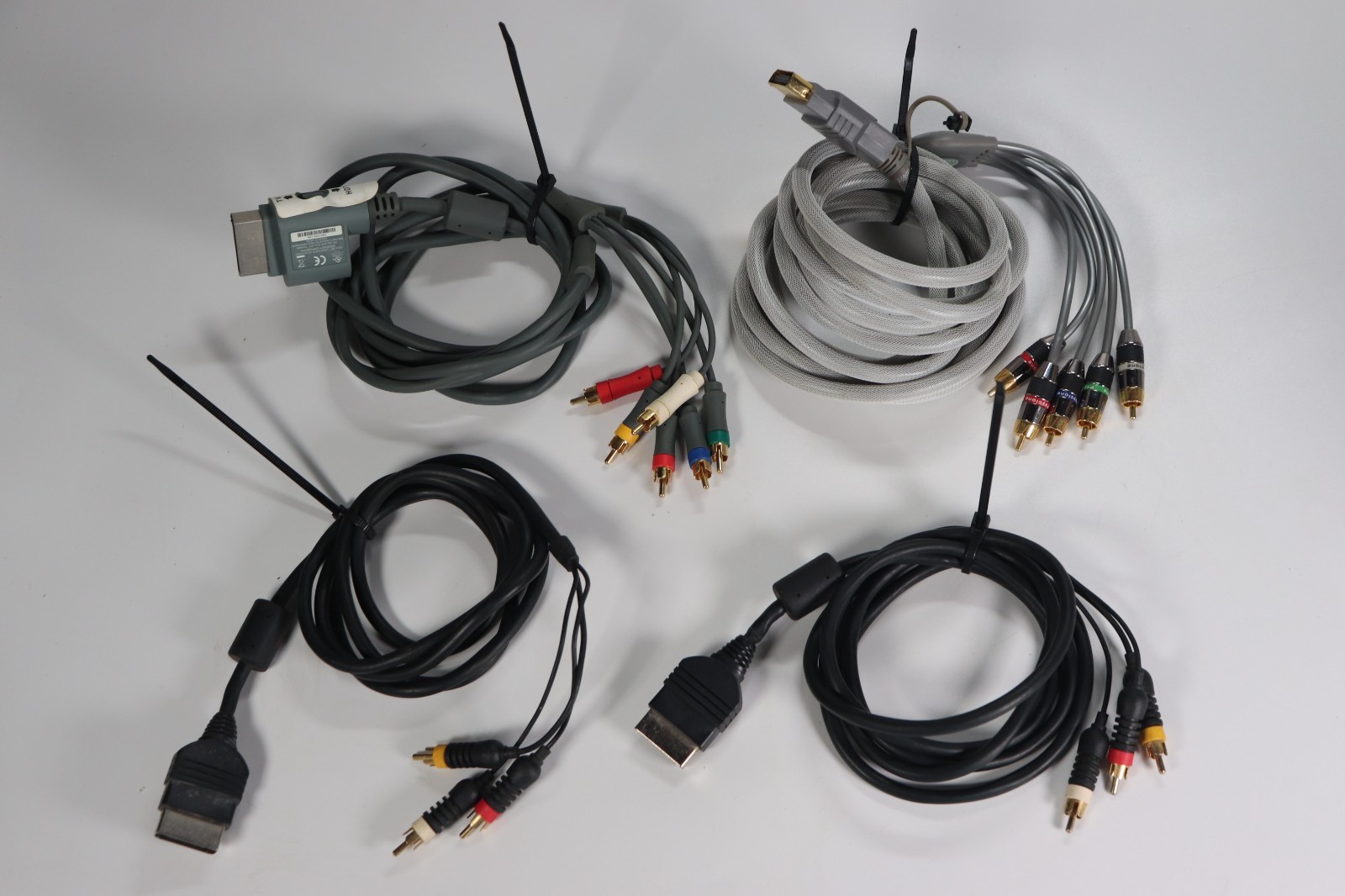 OEM Microsoft Xbox 360 AV Cable Lot HDMI Component Composite RCA Bundle of 4 h1
